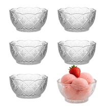 Kit 6 Taça de Sobremesa Sorvete Doces de Vidro Toffee 150ml Em Casa Tem