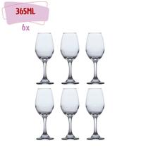 Kit 6 Taça de Vinho Resistente Vinho tinto Agua 365ml - Luxo