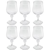 Kit 6 Taça Plástica Para Água Suco Chá Gin Festa 350ml Axe Transparente - Uz