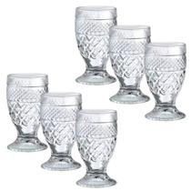 Kit 6 Taças Barroco de Vinho 190 ml Vidro