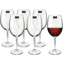 Kit 6 Taças Bohemia Cristal Titanium Vinho Água 580ml
