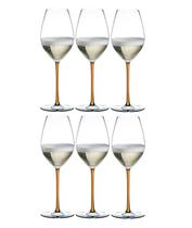 Kit 6 Taças de Champagne Fatto a Mano Haste Colorida Riedel Kit 6 Taças de Champagne Fatto a Mano Haste Colorida Riedel