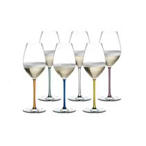 Kit 6 Taças de Champagne Fatto a Mano Haste Colorida Riedel Kit 6 Taças de Champagne Fatto a Mano Haste Colorida Riedel