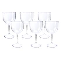 Kit 6 Taças de Gin Acrílico Cristal 450ml p/ Festas Eventos Casamentos Aniversários Confraternização Kit 6 Taças de Gin Acrílico Cristal 450ml p/ Festas Eventos Casamentos Aniversários Confraternização