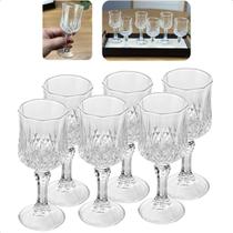 Kit 6 Taças de Licor Doses Vidro Diamante 60ml Presentes - Lyor