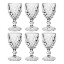 Kit 6 Taças De Vidro 320ml Vitral Luxo Transparente Jogo Para Servir Bebidas Água Drinks Sobremesas Presente Kit 6 Taças De Vidro 320ml Vitral Luxo Transparente Jogo Para Servir Bebidas Água Drinks Sobremesas Presente