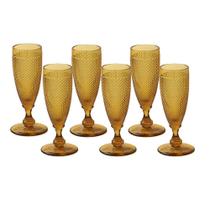 Kit 6 Taças de Vidro Âmbar Imperial Chique Para Vinho 150ml Kit 6 Taças de Vidro Âmbar Imperial Chique Para Vinho 150ml