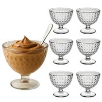 Kit 6 Taças De Vidro Candice Dot Grande Sorvetes Sobremesas Coquitéis 300ml Hauskraft Kit 6 Taças De Vidro Candice Dot Grande Sorvetes Sobremesas Coquitéis 300ml Hauskraft