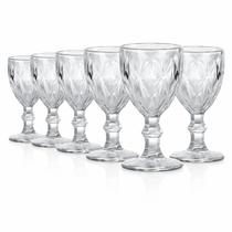 Kit 6 Taças de Vidro Transparente Diamante 330ML Suco Vinho Agua Envio Imediato Promoção Kit 6 Taças de Vidro Transparente Diamante 330ML Suco Vinho Agua Envio Imediato Promoção