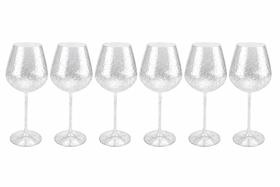 Kit 6 Taças De Vinho Acrílico Detalhe Bolhas 680ML Kit 6 Taças De Vinho Acrílico Detalhe Bolhas 680ML