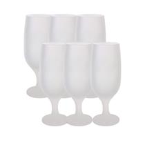 Kit 6 Taças Floripa Para Sublimação Vidro Jateado 300ml