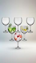Kit 6 Taças Gin/Vinho Vidro Liso 620ml Kit 6 Taças Gin/Vinho Vidro Liso 620ml