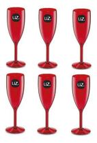 Kit 6 Taças Gold 300ml De Plastico Uz