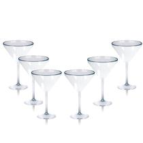 Kit 6 Taças Martini Transparente Acrílico Kit 6 Taças Martini Transparente Acrílico