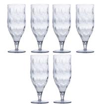 Kit 6 Taças Para Cerveja 350 Ml Acqua 18x7 Cm Transparente