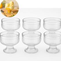 Kit 6 Taças Vidro para Sobremesa Luxo Design Elegante e Resistente Kit 6 Taças Vidro para Sobremesa Luxo Design Elegante e Resistente
