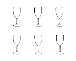 Kit 6 taças vinho acrílico 400ml