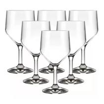 Kit 6 Taças Vinho Água Sm Buffet Vidro Luxo 260ml Kit 6 Taças Vinho Água Sm Buffet Vidro Luxo 260ml