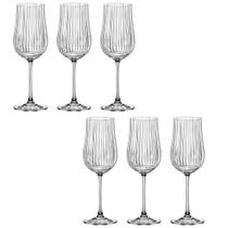 Kit 6 Taças Vinho Cristal Titânio Bohemia Tulipa Optic 550ml Kit 6 Taças Vinho Cristal Titânio Bohemia Tulipa Optic 550ml