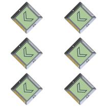 Kit 6 Tachas Refletivas Viárias SU-RUA5 Fluorescentes Cinza AB Mídia