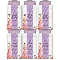 Kit 6 Talco Perfumado Alma De Flores Baunilha 100G - Memphis