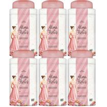 Kit 6 Talco Perfumado Alma De Flores Jasmim 100G - Memphis