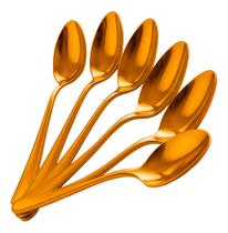 Kit 6 Talheres Dourados Inox Resistentes e Fáceis de Limpar Kit 6 Talheres Dourados Inox Resistentes e Fáceis de Limpar