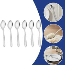 Kit 6 Talheres Inox Mesa Garfo, Faca ou Colher Cabo Reforçado Cozinha Lanchonete Resistente Uso Diário