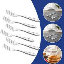 Kit 6 Talheres Inox Mesa Garfo, Faca ou Colher Cabo Reforçado Cozinha Lanchonete Resistente Uso Diário Kit 6 Talheres Inox Mesa Garfo, Faca ou Colher Cabo Reforçado Cozinha Lanchonete Resistente Uso Diário