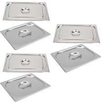 Kit 6 Tampa Para Cuba de Inox Gn 1/4 Grande Restaurante Top Kit 6 Tampa Para Cuba de Inox Gn 1/4 Grande Restaurante Top