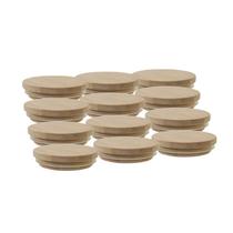 Kit 6 Tampas de Bambu Para Caneca