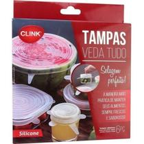 KIT 6 TAMPAS UNIVERSAIS SILICONE - Clink