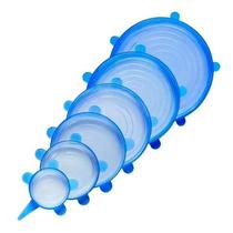 Kit 6 Tampas Universal Pote Panela Forma Reutilizável Kit 6 Tampas Universal Pote Panela Forma Reutilizável