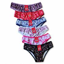 Kit 6 Tanga Calcinha Adulto Feminina de Cotton Algodão Estampado Famy Tamanho:G Kit 6 Tanga Calcinha Adulto Feminina de Cotton Algodão Estampado Famy Tamanho:G