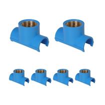 Kit 6 Tapa Furo Tee Soldavel Rosca Metal 1/2 X 25mm- Estrela