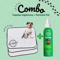 Kit 6 Tapetes Higiênicos P/Pets + Perfume Pet Clean P/Pets 120ml - dog pet