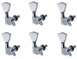 Kit 6 tarraxas p/guitarra lp sg 3 3 blindada cromada dolphin