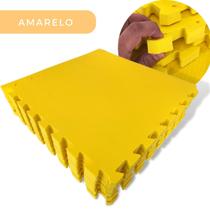 Kit 6 Tatame Tapete EVA Infantil 50x50cm 20mm Diversas Cores + 12 Bordas p/ Bebê Criança Atividades Yoga Interativo