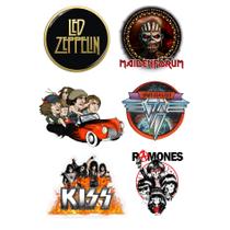 Kit 6 Tatuagem Temporaria Tema Bandas de Rock Mod 02