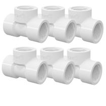 Kit 6 Tee Pvc Roscável 1 (32Mm) Branco Tigre