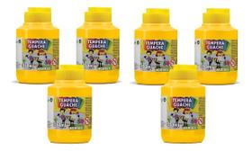 Kit 6 TEMPERA GUACHE - 250ml - AMARELO OURO - 02025505 Kit 6 TEMPERA GUACHE - 250ml - AMARELO OURO - 02025505