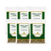 Kit 6 Tempero Cebola Salsa E Tomate 30g Chamel Original