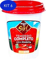 Kit 6 Tempero Completo Com Pimenta Rota Do Sol Pote 270G