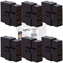 Kit 6 Terminal Conector 8 Vias Trava Macho Fêmea Technoise Kit 6 Terminal Conector 8 Vias Trava Macho Fêmea Technoise