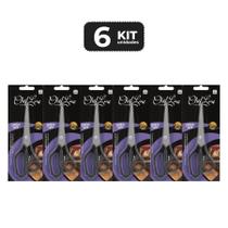 Kit 6 tesoura de corte multiuso de 8" em inox