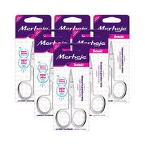 Kit 6 Tesoura De Unha Ponta Curva Uso Fácil Pratico e Rápido