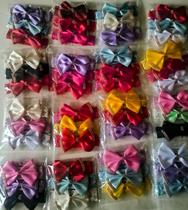 Kit 6 Tiara Laço Renda c/ Laço Cetim e Strass Coloridas Faixa de Cabelo Bebê Lacinho