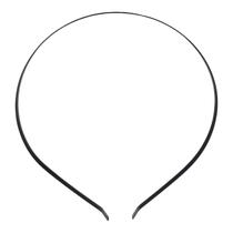 Kit 6 tiaras arco metal preto liso com 5mm masculino