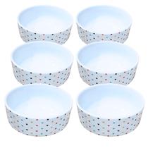 Kit 6 Tigela Bowl Cumbuca Sopa Sorvete 300ml - Porcelana