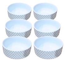 Kit 6 Tigela Bowl Cumbuca Sopa Sorvete 300ml - Porcelana
